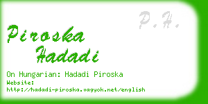 piroska hadadi business card